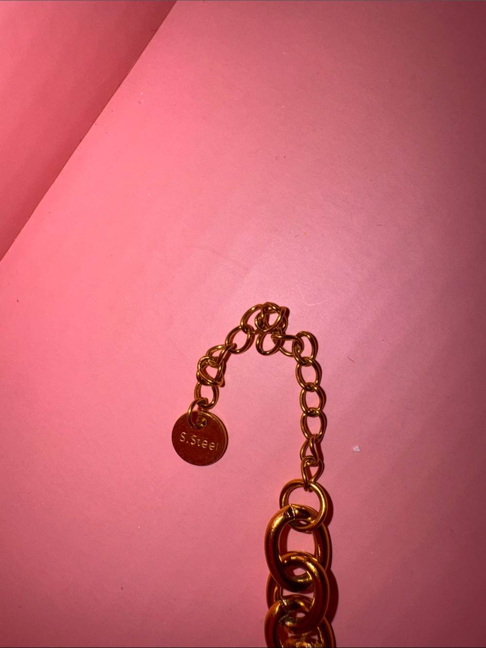 Stainless steel Charm Link Bracelet with Hamsa & Heart Charms - Picture 4 of 4